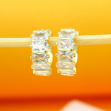 18K Gold Filled Multicolored CZ Huggies (L73)
