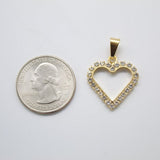 18K Gold Filled CZ Stone Heart (A131)