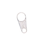 18K Gold Filled Zipper Pull Tab With CZ Cubic Zirconia Stones