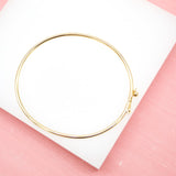 18K Gold Filled Slim Buckle Bangle Bracelet (B36)