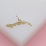 Gold Filled Cuba Cut Pendant Charm