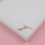 Gold Filled Cuba Cut Pendant Charm