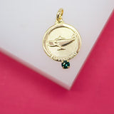 18K Gold Filled Medicine, Justice, Nurse, Engineering Pendant Charms With CZ Stone