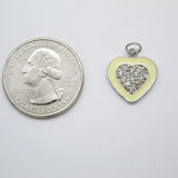 Dainty 18k Gold Fill Purple Blue Teal White Heart Charm CZ Micro Pave Heart