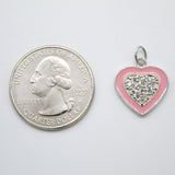 Dainty 18k Gold Fill Purple Blue Teal White Heart Charm CZ Micro Pave Heart