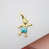 Gold Filled Turquoise Kid Pendant