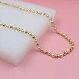 Gold Filled Shiny Textured Ball Chain (F264B)(I441)