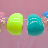 18k Gold Filled Colorful Hoops | Neon Enamel Hoop Earrings (K295)