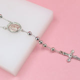 Catholic Bead Rosary with Designed Crucifix and Milagros Charm (F32A)