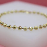 Gold Filled Shiny Textured Ball Chain (F264B)(I441)