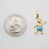 Gold Filled Turquoise Kid Pendant