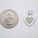 Dainty 18k Gold Fill Purple Blue Teal White Heart Charm CZ Micro Pave Heart