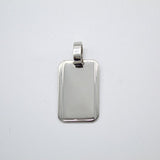 Rhodium Customizable Name Tag