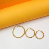 Gold Beaded Thin Latch Back Earrings (J138)(J139)