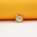 Compass Star Medallion Pendant For 18K Gold Filled (A246)