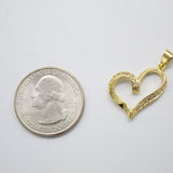 18K Gold Filled Heart Necklace Pendant