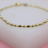 18K Gold Filled 2mm Ball And Bar Chain (I443)