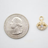 Tiny Dainty Gold Evil Eye Pendant Charm