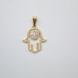 18K Gold Filled Hamsa Hand Pendant