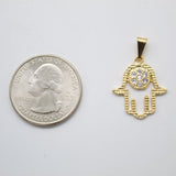 18K Gold Filled Hamsa Hand Pendant