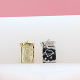 18K Gold Filled Heart Stars Moon Tag Pendant