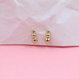 18K Gold Filled Beaded Stud Earrings