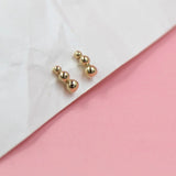18K Gold Filled Beaded Stud Earrings