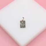 18K Gold Filled Heart Stars Moon Tag Pendant