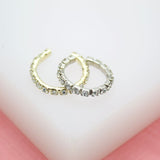 Gold Filled Cuff Earrings With Micro CZ Cubic Zirconia Stone