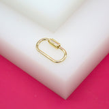 Gold Filled Oval Screw Carabiner Clasp (XX14)