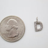 Shiny CZ Pave Initial Pendant (A176)