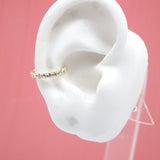 Gold Filled Cuff Earrings With Micro CZ Cubic Zirconia Stone