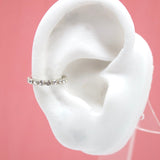 Gold Filled Cuff Earrings With Micro CZ Cubic Zirconia Stone
