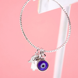 18K Gold Filled Evil Eye Hoop Dangle Earrings | Dainty Evil Eye Earrings