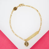 Gold Filled Dangle Nino Divino Charm Bracelet With Plate