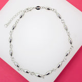 18K Gold Filled Oval Bead Beaded Anklet (E180)