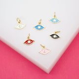 18K Gold Filled Evil Eye Pendant Charm With CZ Stone