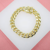 10mm Thick Curb Cuban Bracelet (I293-295/E270)