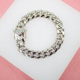 10mm Thick Curb Cuban Bracelet (I293-295/E270)