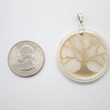 18K Gold Filled Tree Of Life Madre Enamel