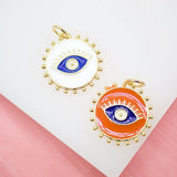 18K Gold Filled Evil Eye Medallion