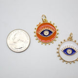 18K Gold Filled Evil Eye Medallion