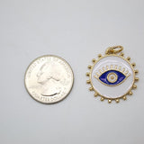 18K Gold Filled Evil Eye Medallion