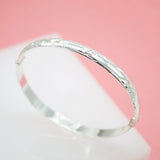 18K Rhodium Filled Wrist Cuff Bangle Bracelet