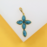 Jesus Crucifix Christian Cross Jadeite Stone Pendant