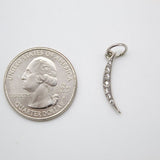 18K Gold Filled Slim Moon With CZ Cubic Zirconia Stones