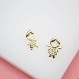 18K Gold Filled Girl & Boy Pendant