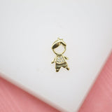 18K Gold Filled Girl & Boy Pendant