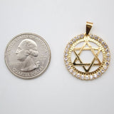 CZ Stone Star of David Pendant (A185)