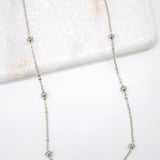 Diamond Cut Rolo Chain with Hollow Bead Charms